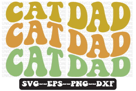 Cat Dad Quote Retro SVG Design: A Nostalgic Touch for Modern Embroidery