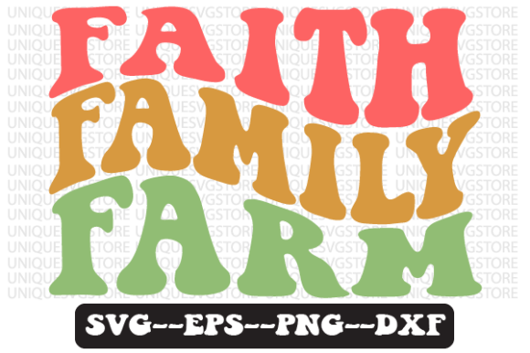 Faith Family Farm Quote Retro Svg Design Review