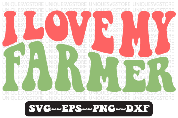 I Love My Farmer Quote Retro Svg Design Review
