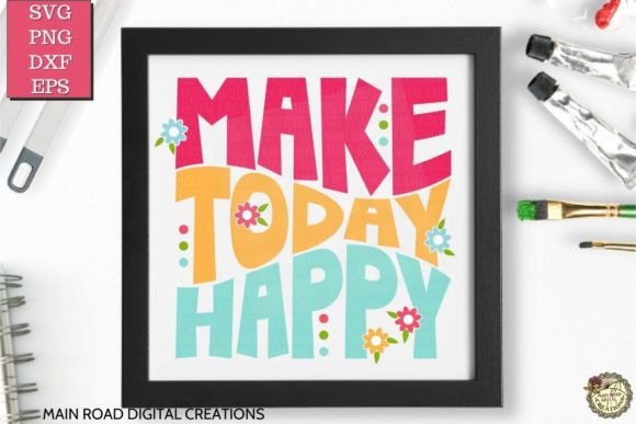 Make Today Happy Retro Flowers SVG Review for Real Projects